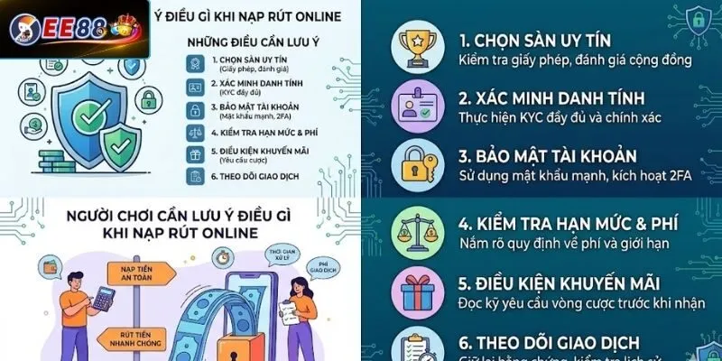 Người chơi cần lưu ý điều gì khi nạp rút online
