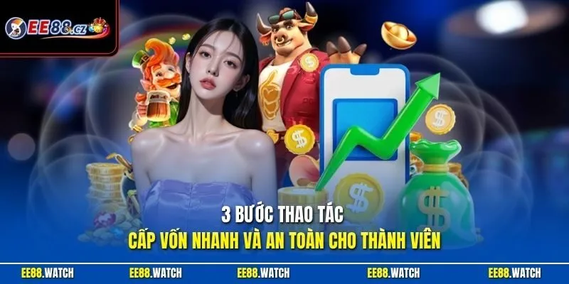 3 bước thao tác cấp vốn nhanh và an toàn cho thành viên