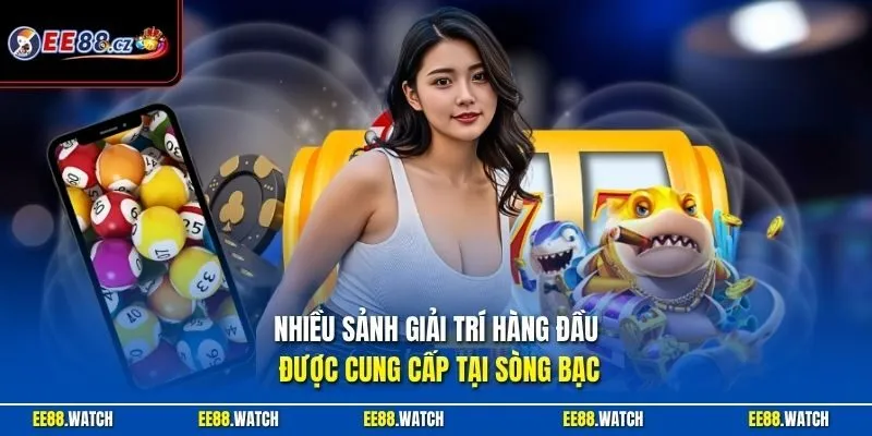 Nhiều sảnh giải trí hàng đầu được cung cấp tại sòng bạc